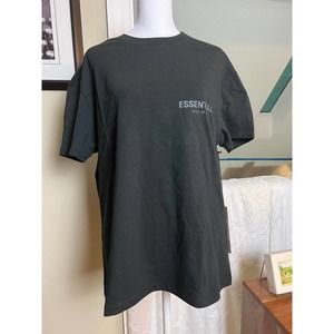 fear of god essentials black xs oversized tee
